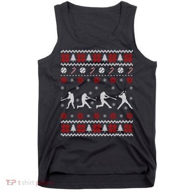 Baseball Players Ugly Christmas Sweater Xmas Gift Tank Top