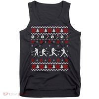 Baseball Players Ugly Christmas Sweater Xmas Gift Tank Top thumb 0