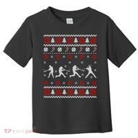 Baseball Players Ugly Christmas Sweater Xmas Gift Toddler T-Shirt thumb 0