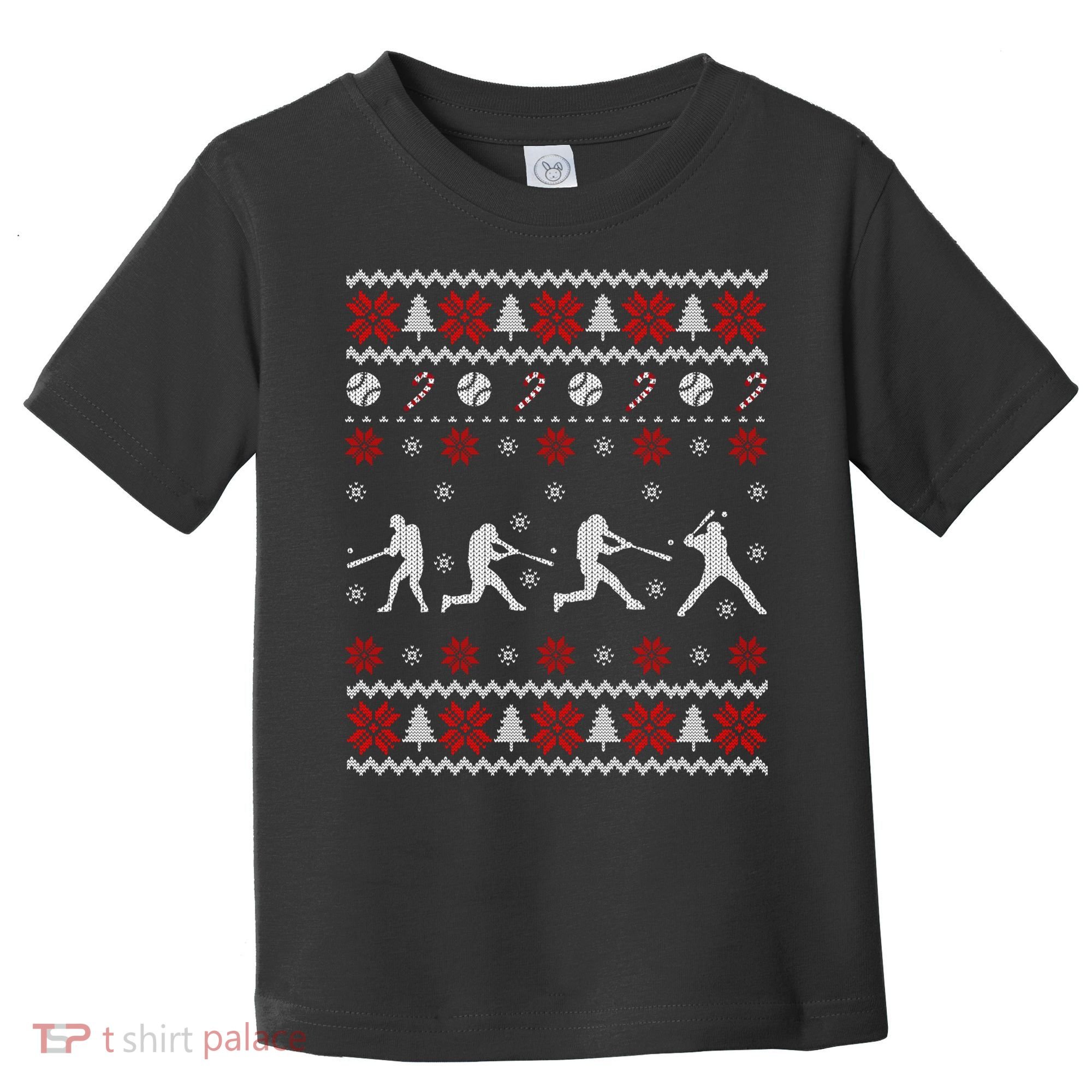 Baseball Players Ugly Christmas Sweater Xmas Gift Toddler T-Shirt