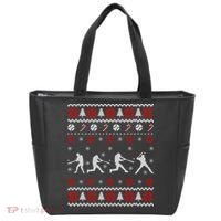 Baseball Players Ugly Christmas Sweater Xmas Gift Tote Bag thumb 0