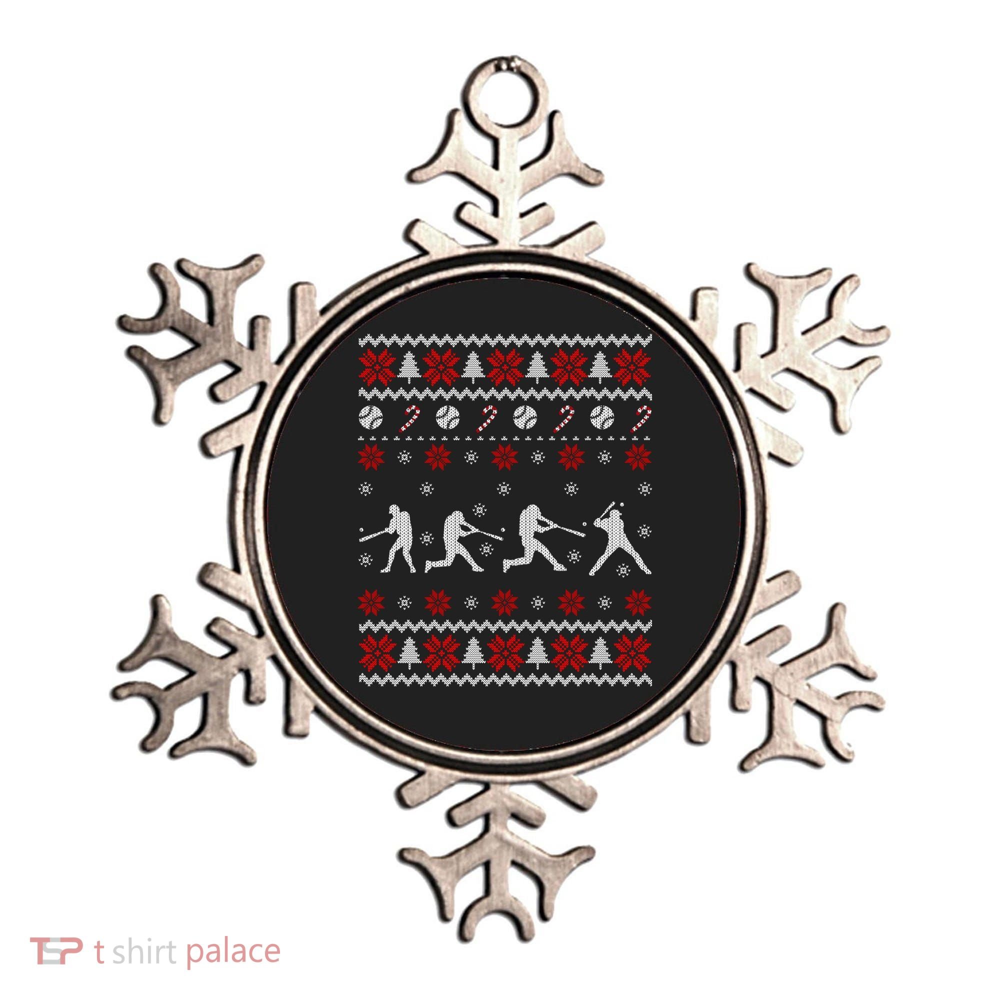 Baseball Players Ugly Christmas Sweater Xmas Gift Ornament