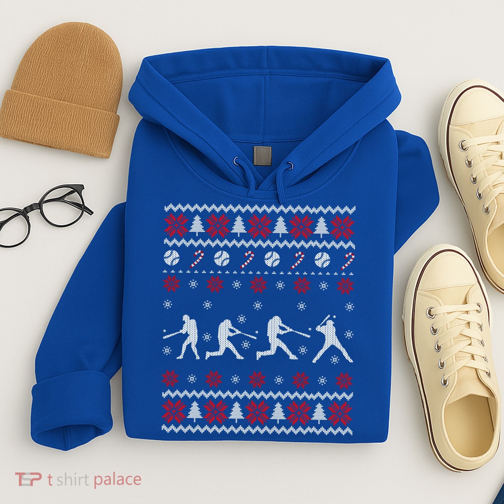 Baseball Players Ugly Christmas Sweater Xmas Gift Hoodie