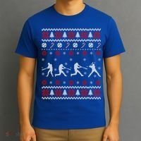 Baseball Players Ugly Christmas Sweater Xmas Gift T-Shirt thumb 3