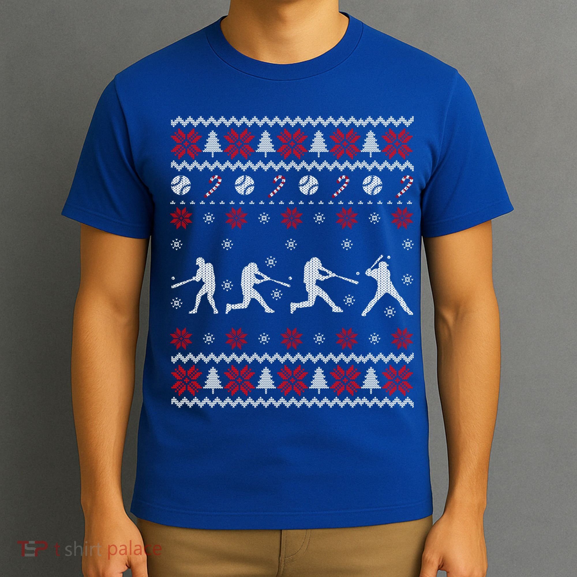 Baseball Players Ugly Christmas Sweater Xmas Gift T-Shirt