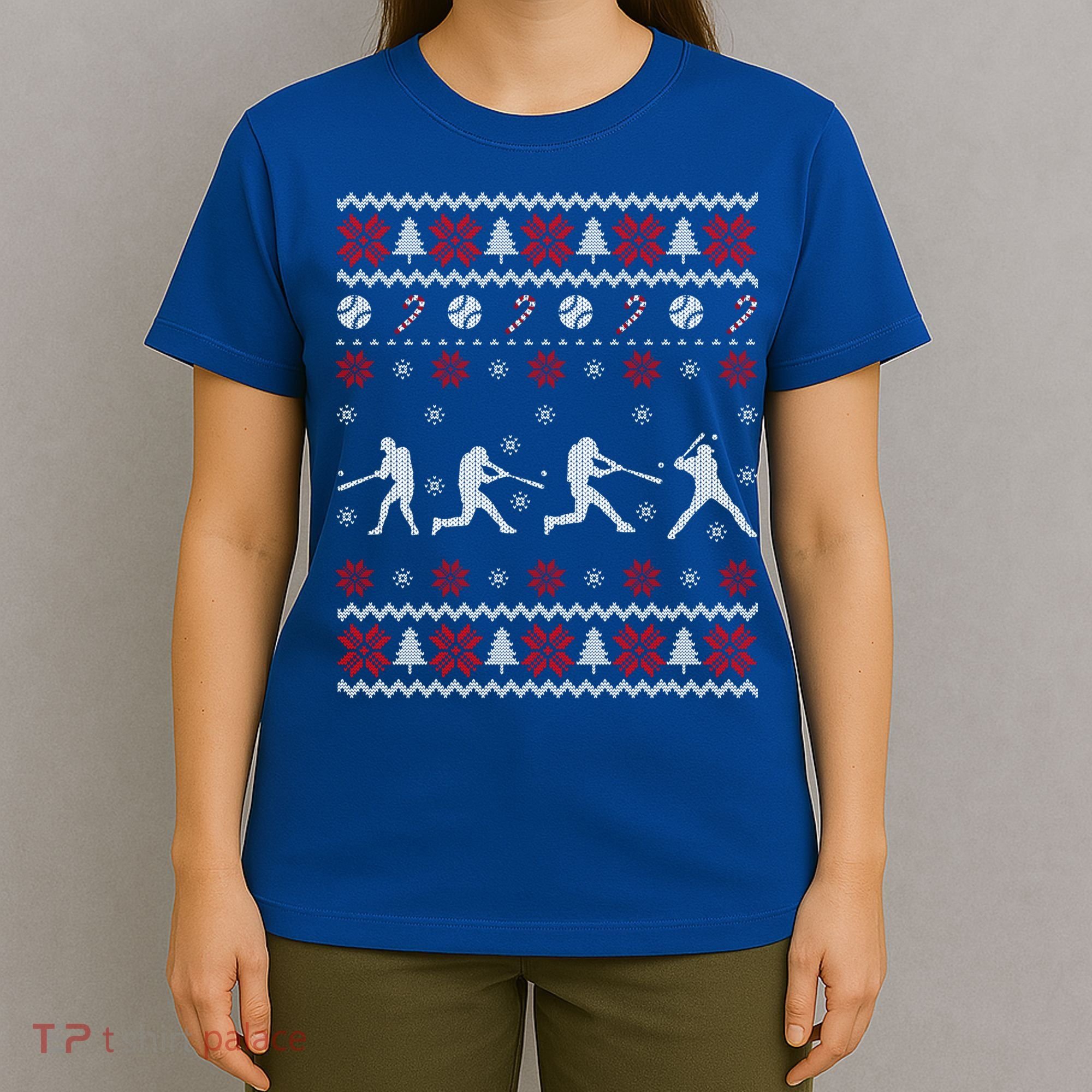 Baseball Players Ugly Christmas Sweater Xmas Gift T-Shirt