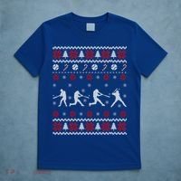 Baseball Players Ugly Christmas Sweater Xmas Gift T-Shirt thumb 5