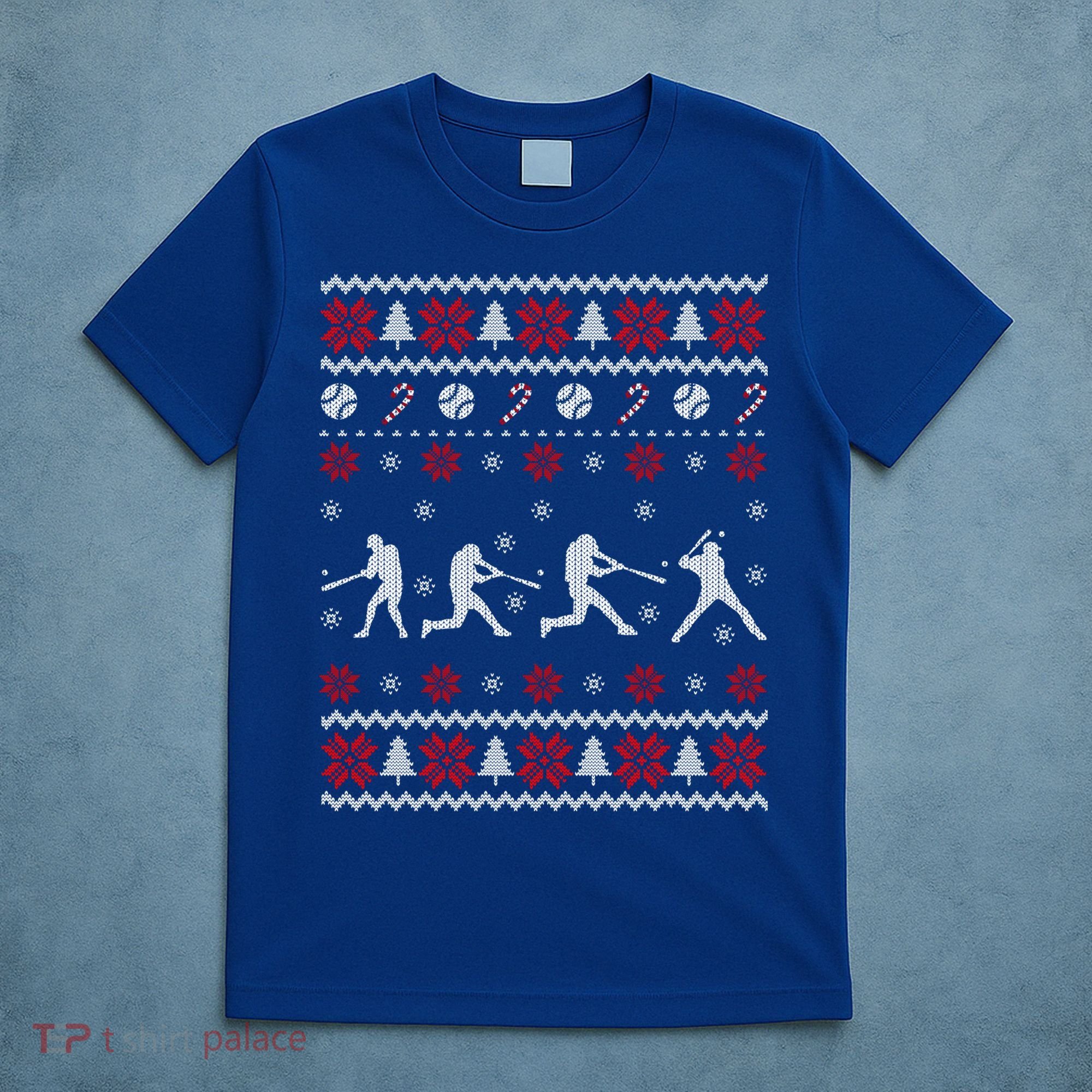 Baseball Players Ugly Christmas Sweater Xmas Gift T-Shirt