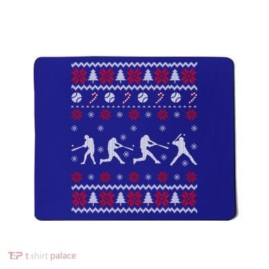 Baseball Players Ugly Christmas Sweater Xmas Gift Mousepad