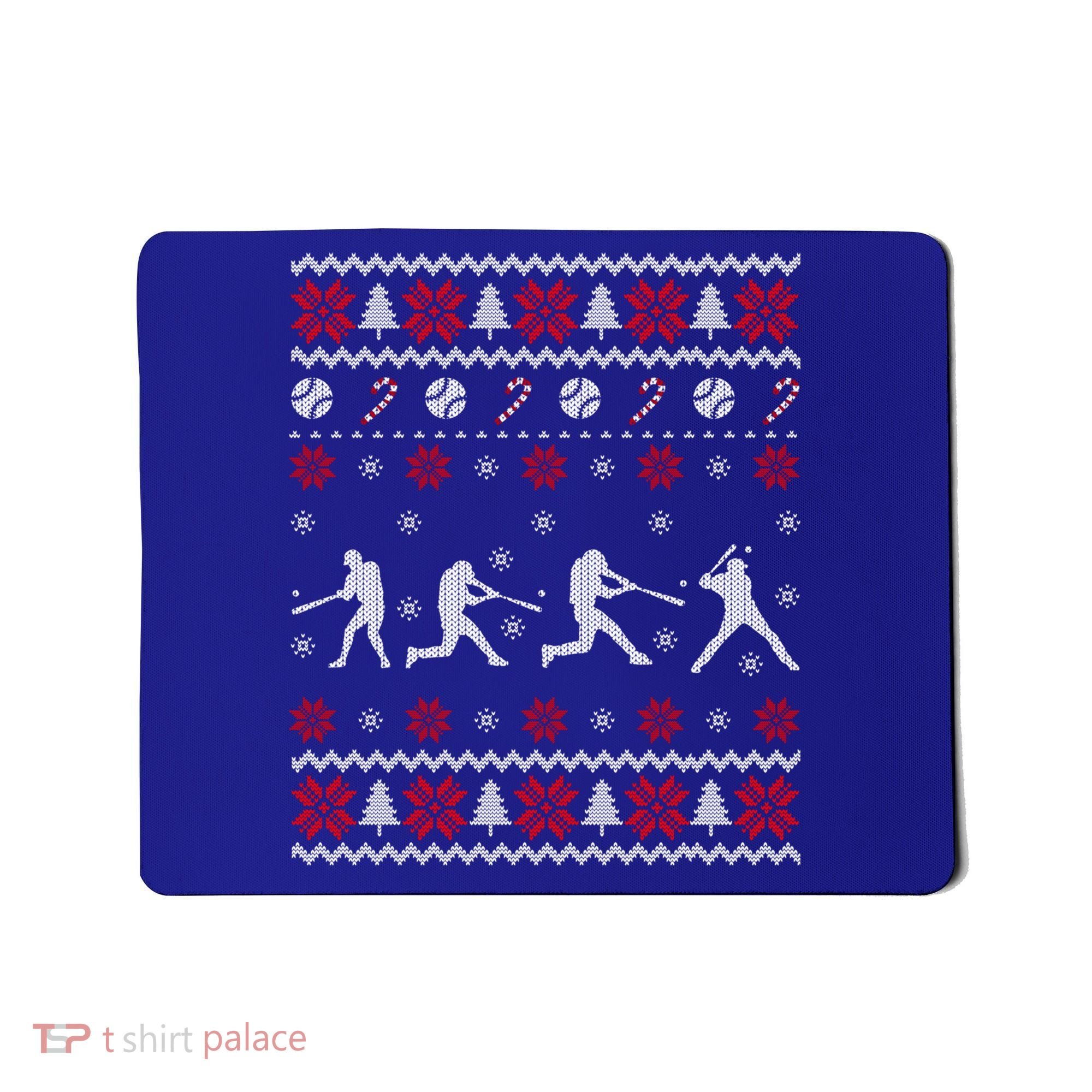 Baseball Players Ugly Christmas Sweater Xmas Gift Mousepad