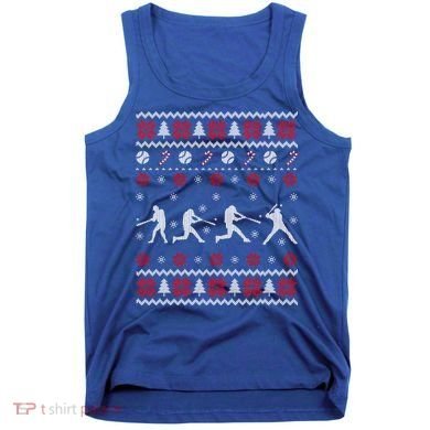 Baseball Players Ugly Christmas Sweater Xmas Gift Tank Top