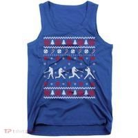 Baseball Players Ugly Christmas Sweater Xmas Gift Tank Top thumb 0