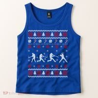 Baseball Players Ugly Christmas Sweater Xmas Gift Tank Top thumb 2