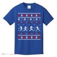 Baseball Players Ugly Christmas Sweater Xmas Gift Kids T-Shirt thumb 0