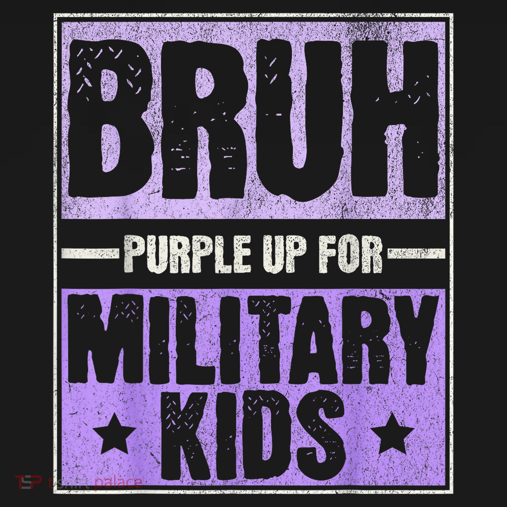 Bruh Purple Up For Military Month Military Child Month Women's Tank Top