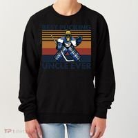 Best Pucking Uncle Ever Funny Hockey Uncle Saying Gift Women's Sweatshirt thumb 0