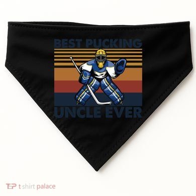 Best Pucking Uncle Ever Funny Hockey Uncle Saying Gift USA-Made Doggie Bandana