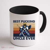 Best Pucking Uncle Ever Funny Hockey Uncle Saying Gift Coffee Mug thumb 1