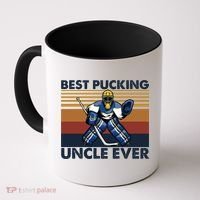 Best Pucking Uncle Ever Funny Hockey Uncle Saying Gift Coffee Mug thumb 0