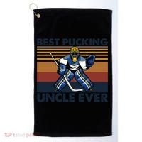Best Pucking Uncle Ever Funny Hockey Uncle Saying Gift Golf Towel thumb 0