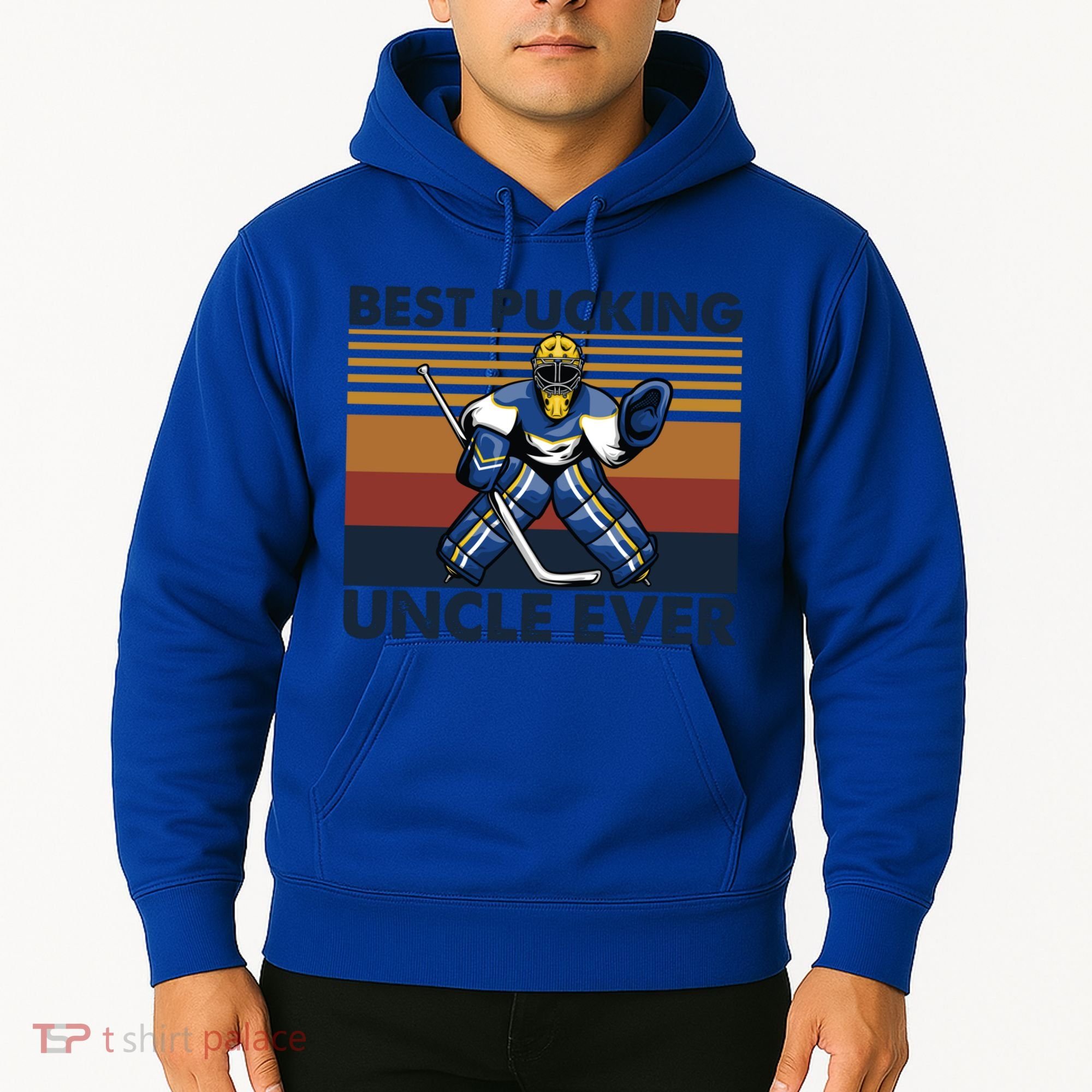 Best Pucking Uncle Ever Funny Hockey Uncle Saying Gift Hoodie