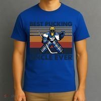 Best Pucking Uncle Ever Funny Hockey Uncle Saying Gift T-Shirt thumb 3