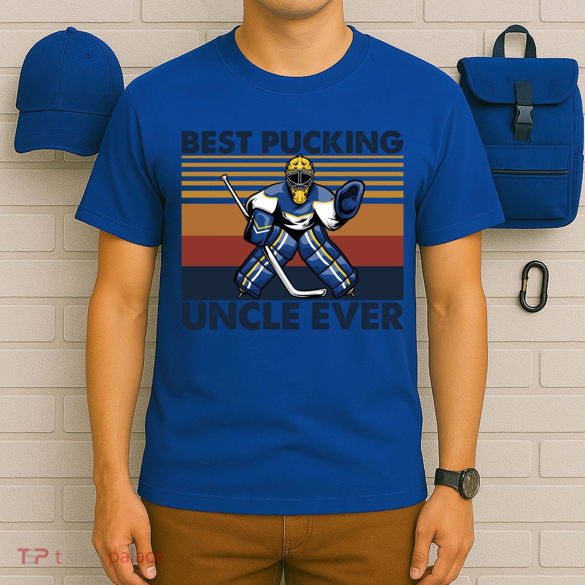 Best Pucking Uncle Ever Funny Hockey Uncle Saying Gift T-Shirt