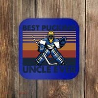 Best Pucking Uncle Ever Funny Hockey Uncle Saying Gift Coaster thumb 0
