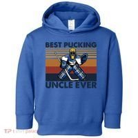 Best Pucking Uncle Ever Funny Hockey Uncle Saying Gift Toddler Hoodie thumb 0