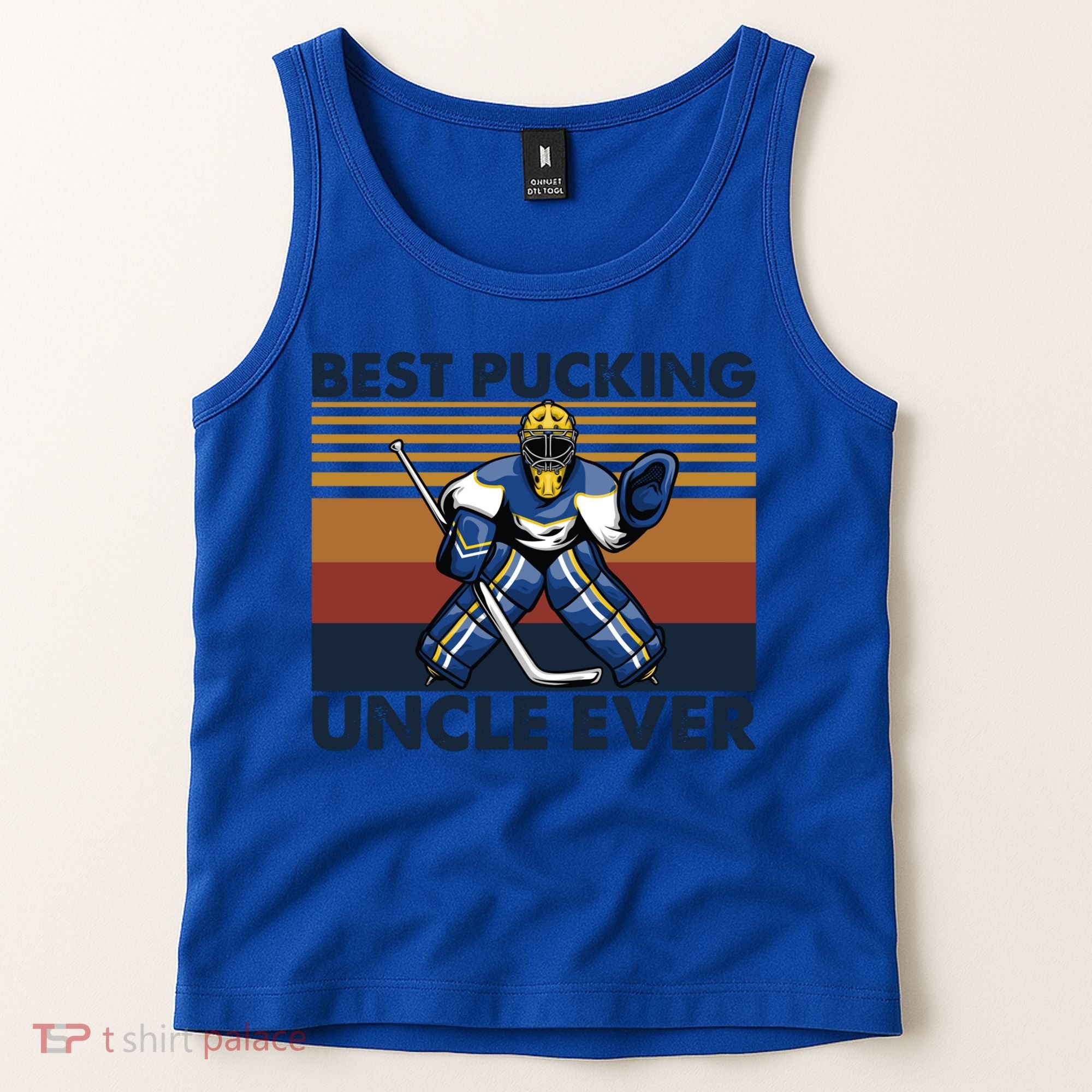 Best Pucking Uncle Ever Funny Hockey Uncle Saying Gift Tank Top