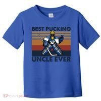 Best Pucking Uncle Ever Funny Hockey Uncle Saying Gift Toddler T-Shirt thumb 0