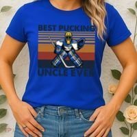 Best Pucking Uncle Ever Funny Hockey Uncle Saying Gift Women's T-Shirt thumb 2