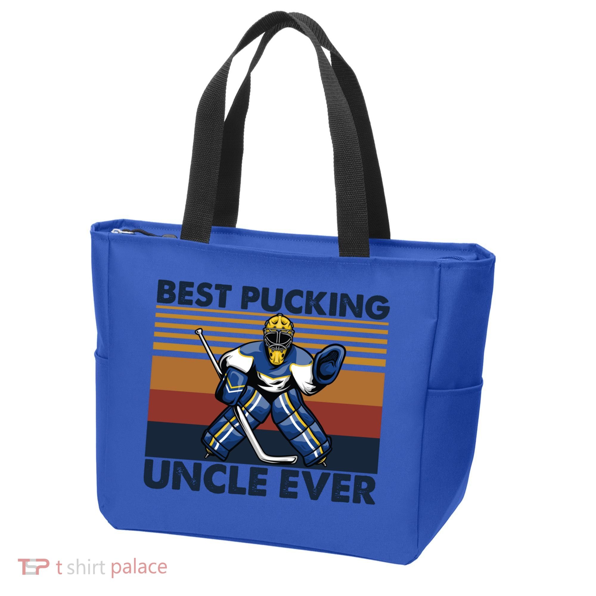 Best Pucking Uncle Ever Funny Hockey Uncle Saying Gift Tote Bag