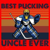 Best Pucking Uncle Ever Funny Hockey Uncle Saying Gift Santa Hat thumb 1