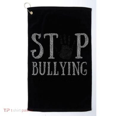 Bullying Prevention Unity Day Orange Peace Love Respect Golf Towel