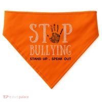 Bullying Prevention Unity Day Orange Peace Love Respect USA-Made Doggie Bandana thumb 0