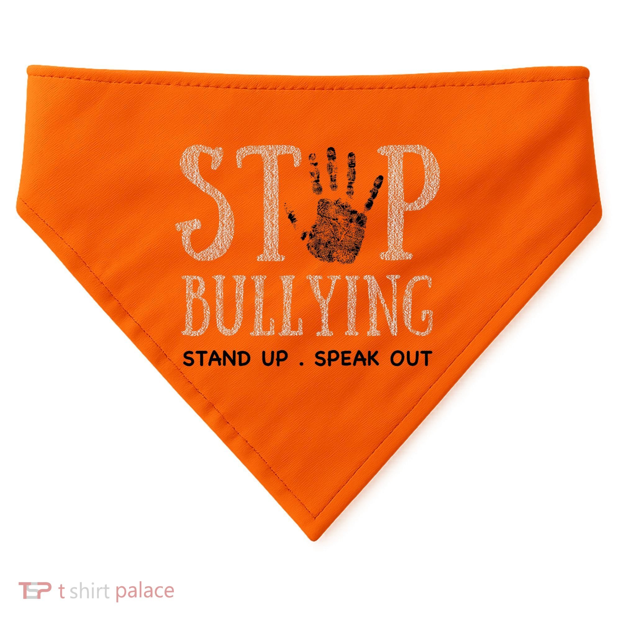 Bullying Prevention Unity Day Orange Peace Love Respect USA-Made Doggie Bandana
