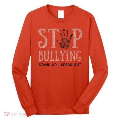 Bullying Prevention Unity Day Orange Peace Love Respect Long Sleeve Shirt