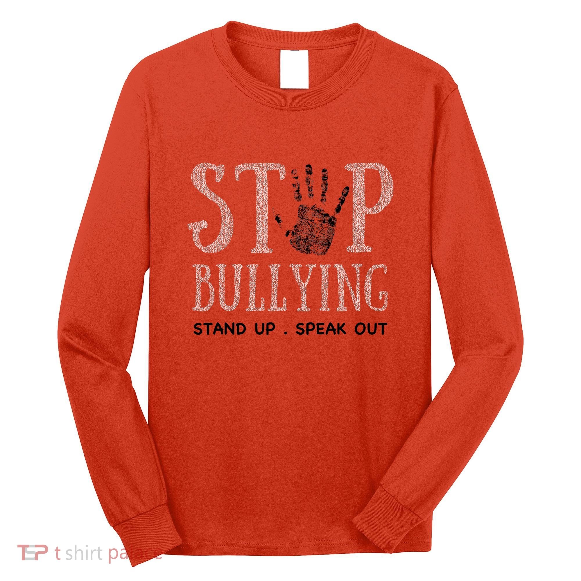 Bullying Prevention Unity Day Orange Peace Love Respect Long Sleeve Shirt