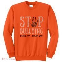 Bullying Prevention Unity Day Orange Peace Love Respect Sweatshirt thumb 0