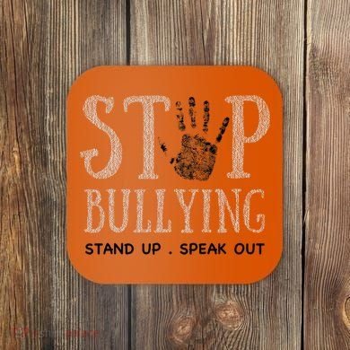 Bullying Prevention Unity Day Orange Peace Love Respect Coaster