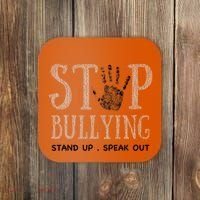 Bullying Prevention Unity Day Orange Peace Love Respect Coaster thumb 0