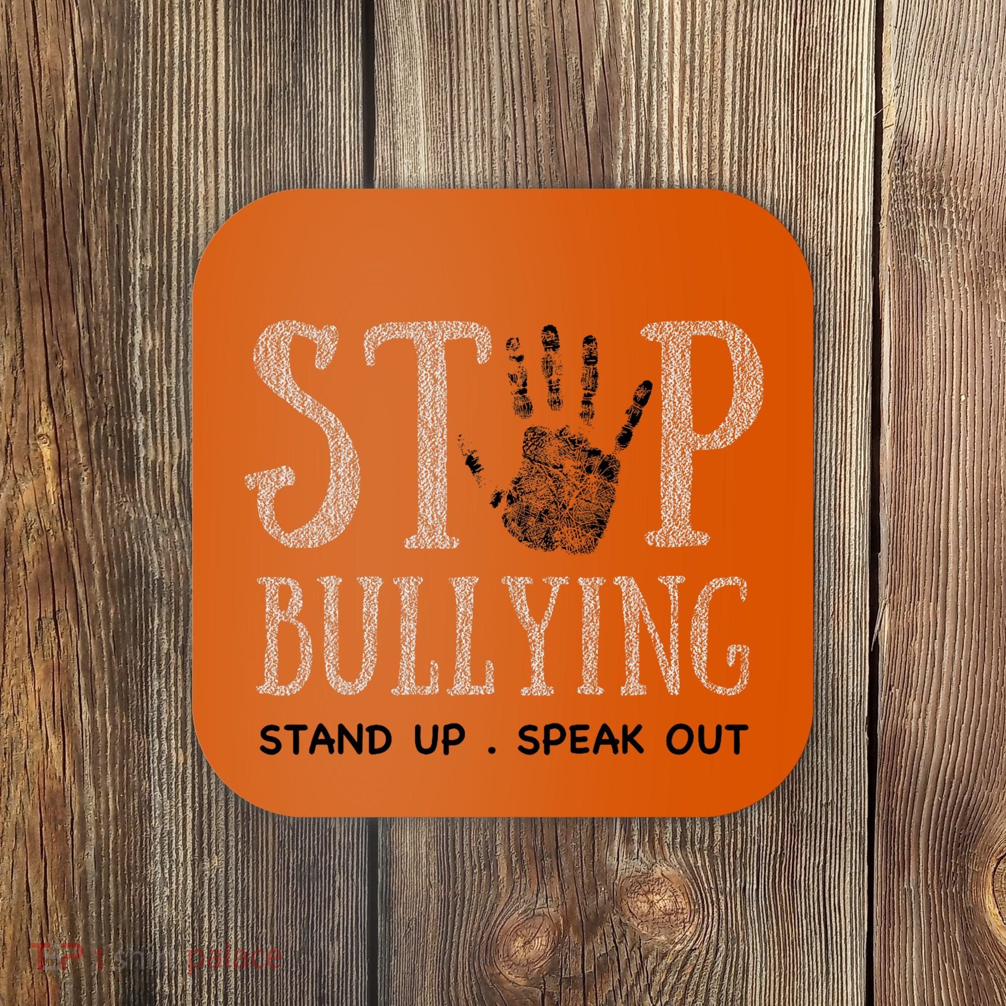 Bullying Prevention Unity Day Orange Peace Love Respect Coaster