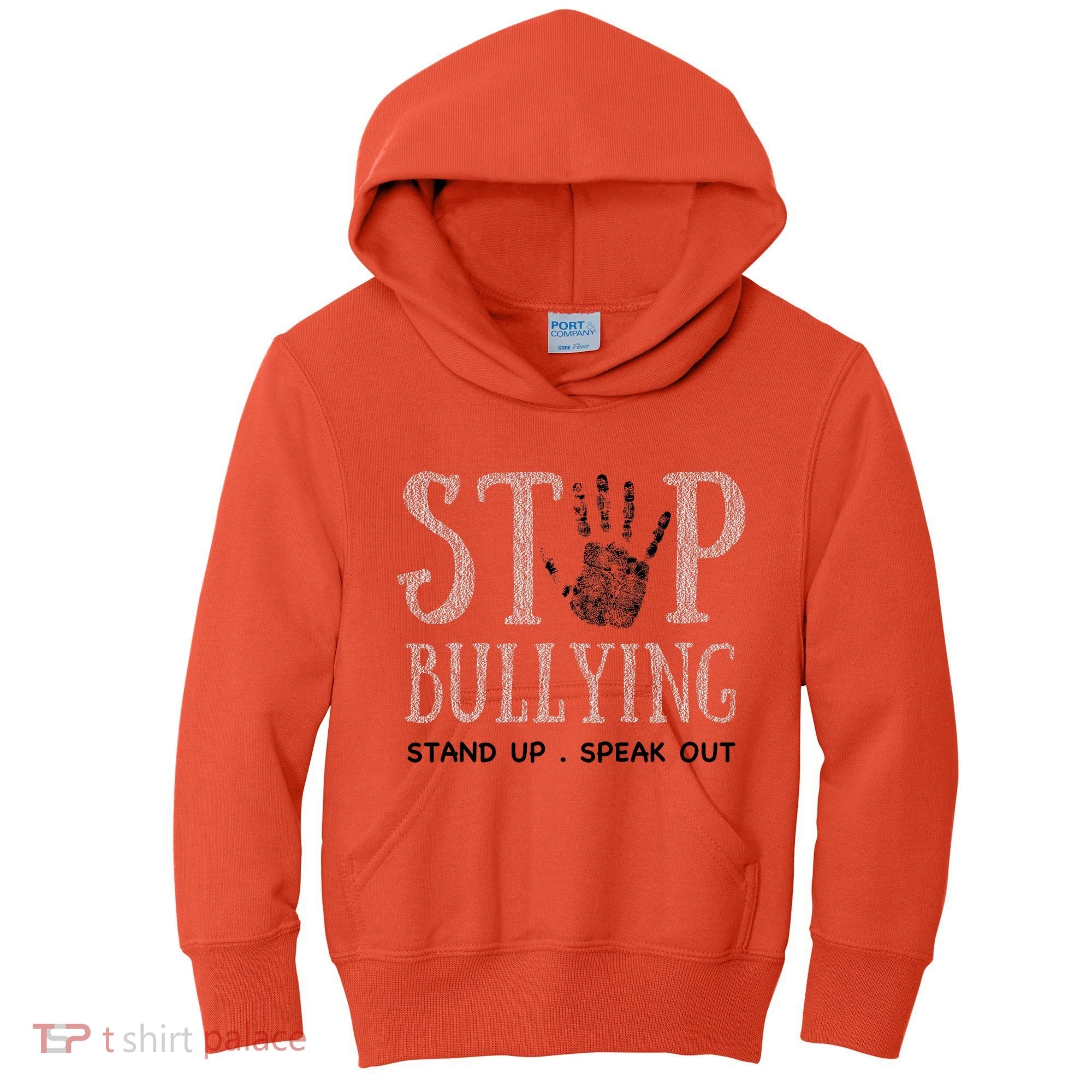 Bullying Prevention Unity Day Orange Peace Love Respect Kids Hoodie