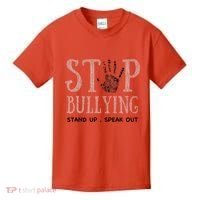 Bullying Prevention Unity Day Orange Peace Love Respect Kids T-Shirt thumb 0