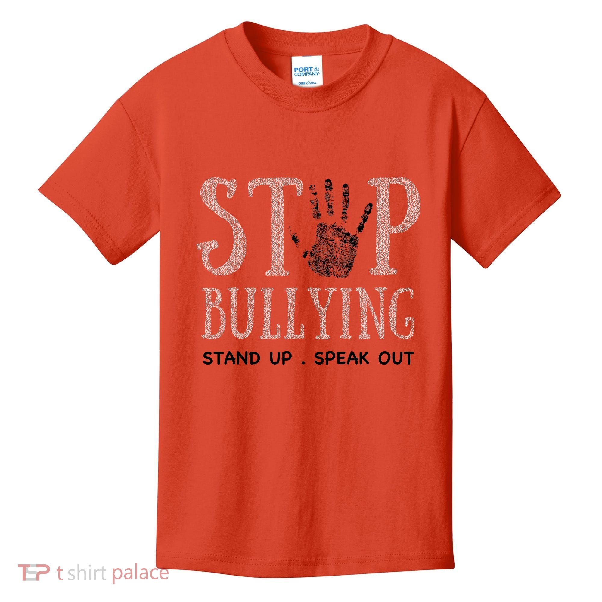 Bullying Prevention Unity Day Orange Peace Love Respect Kids T-Shirt
