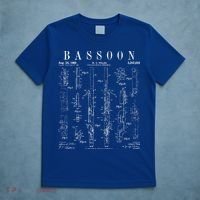 Bassoon Player Vintage Patent Bassoonist Drawing Print T-Shirt thumb 5