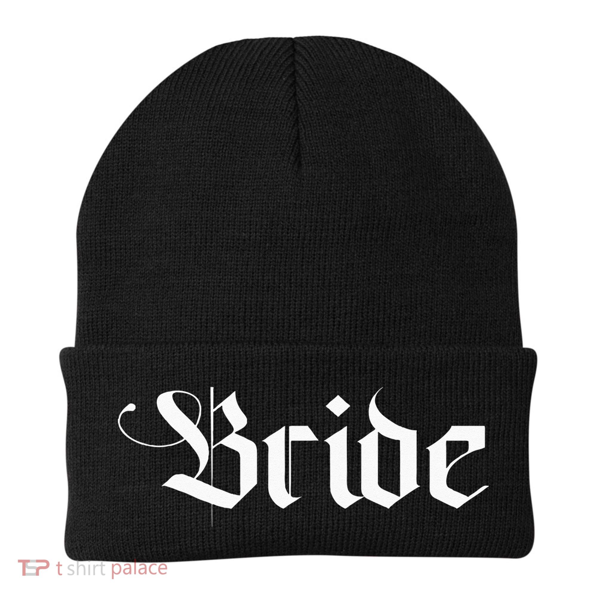 Bachelorette Party Wedding Honeymoon New Goth Bride Beanie