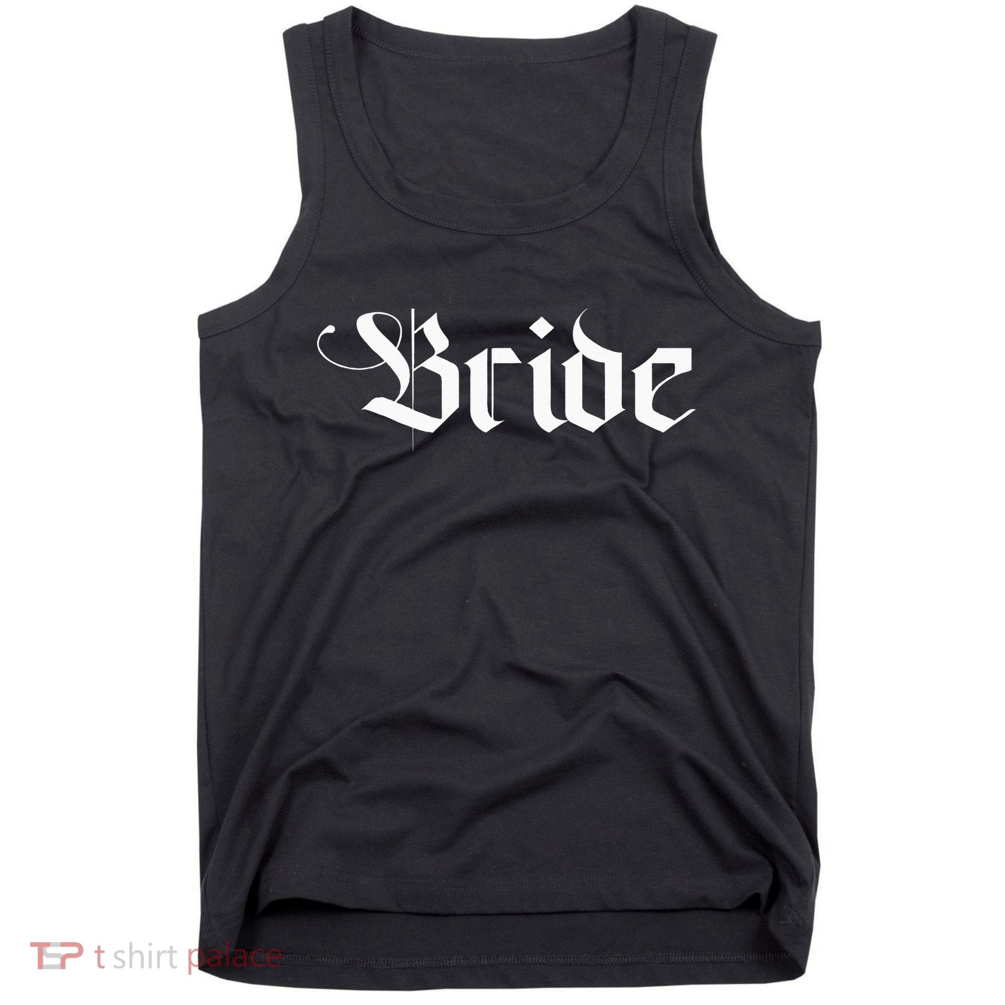 Bachelorette Party Wedding Honeymoon New Goth Bride Tank Top
