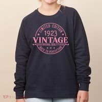 Birthday Queen 1923 Birthday Mom 100th Birthday Women's Sweatshirt thumb 0